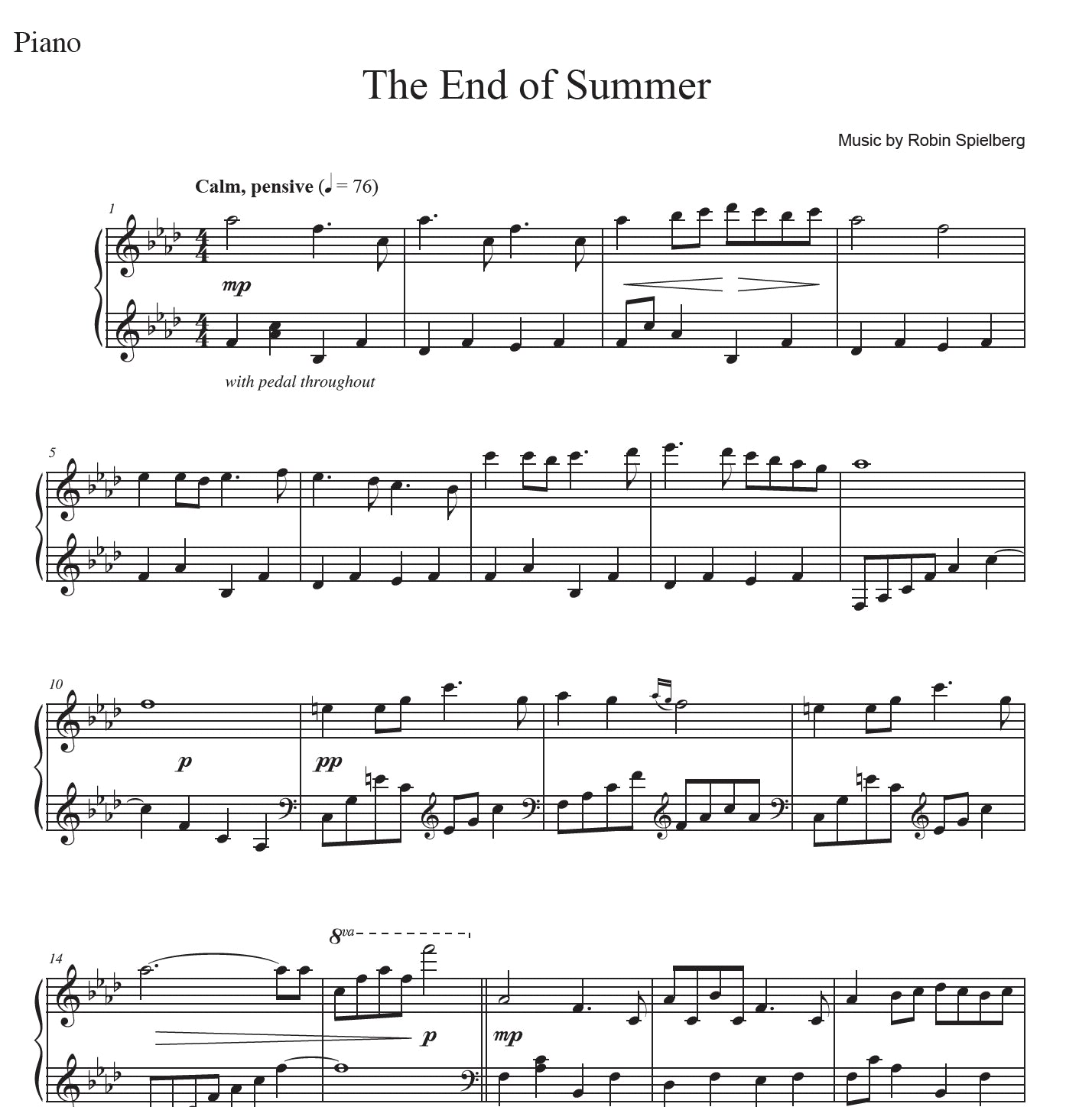 End of Summer first page