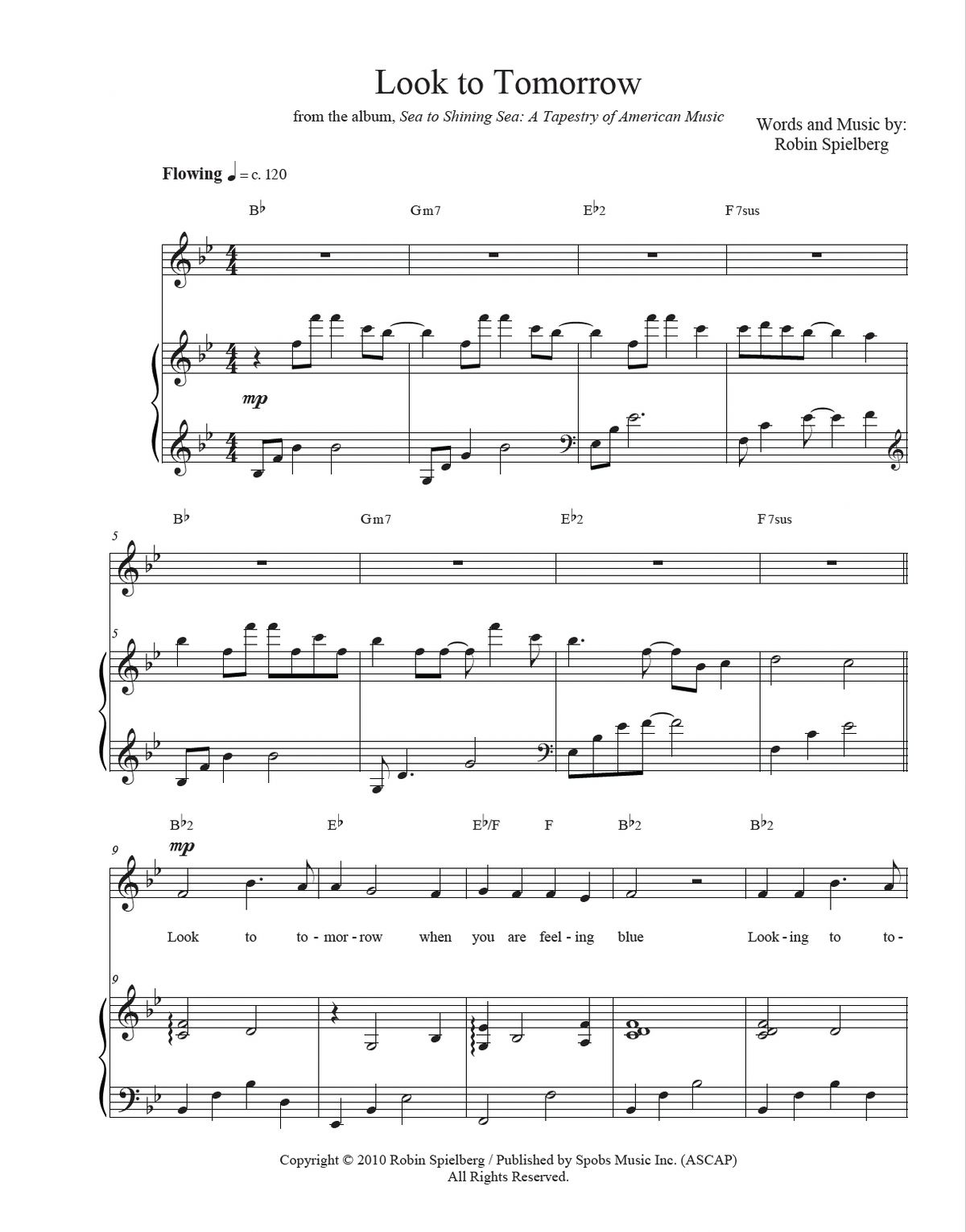 Look to Tomorrow - PDF Sheet Music Single