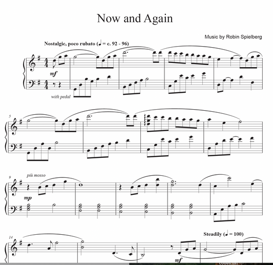 Now & Again - PDF Sheet Music Single