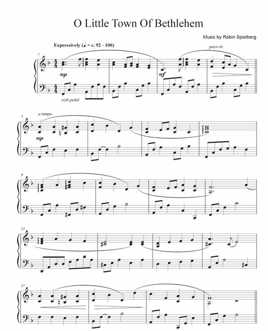 O Little Town of Bethlehem - pdf sheet music download