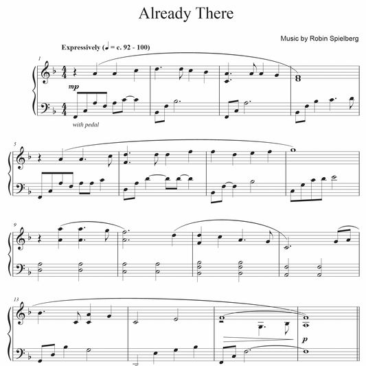 Already There - PDF Sheet Music Single