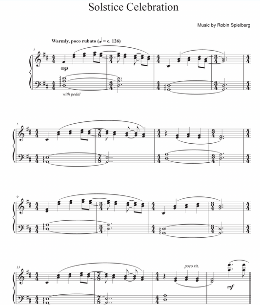 Solstice Celebration  - pdf sheet music download
