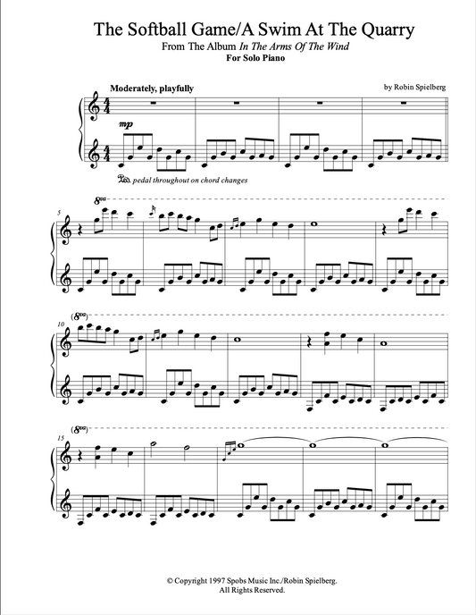 The Softball Game – Solo Piano