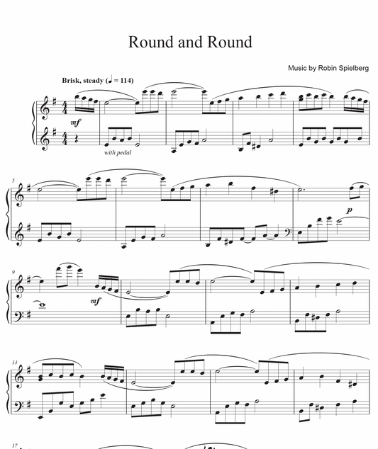 Round & Round - PDF Sheet Music Single