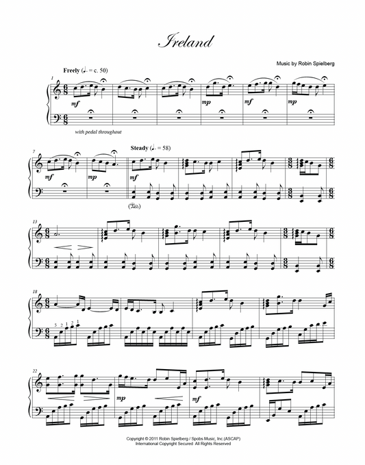 Ireland - PDF Sheet Music Single