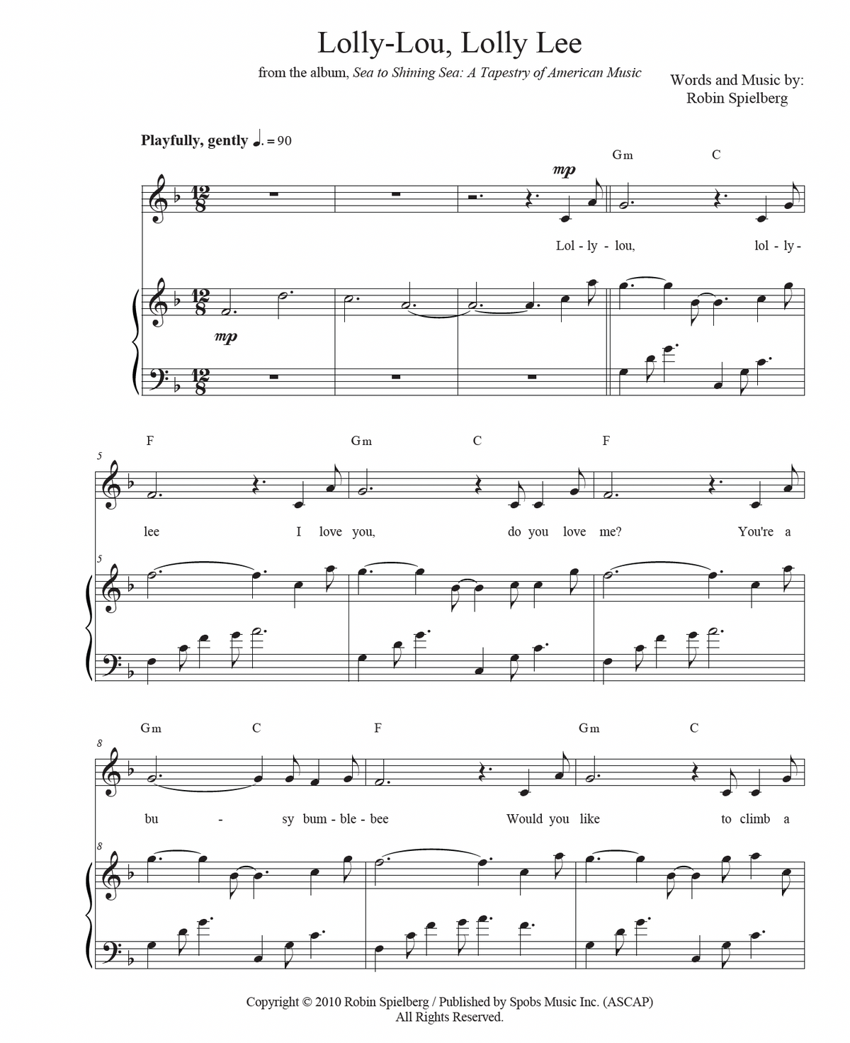 Lolly-Lou, Lolly-Lee PDF Sheet Music Single