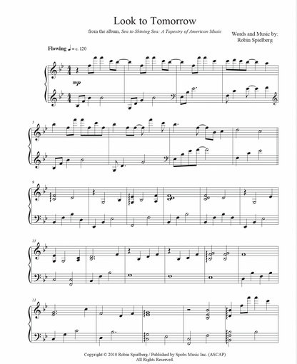 Look to Tomorrow - PDF Sheet Music Single