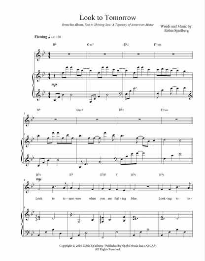 Look to Tomorrow - PDF Sheet Music Single