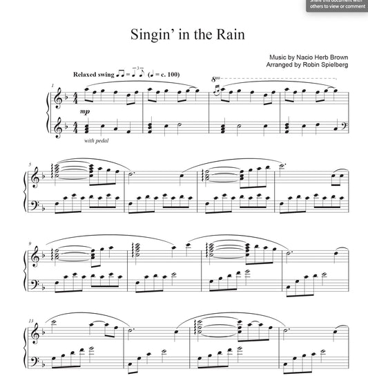 Singin' in the Rain - PDF sheet music download