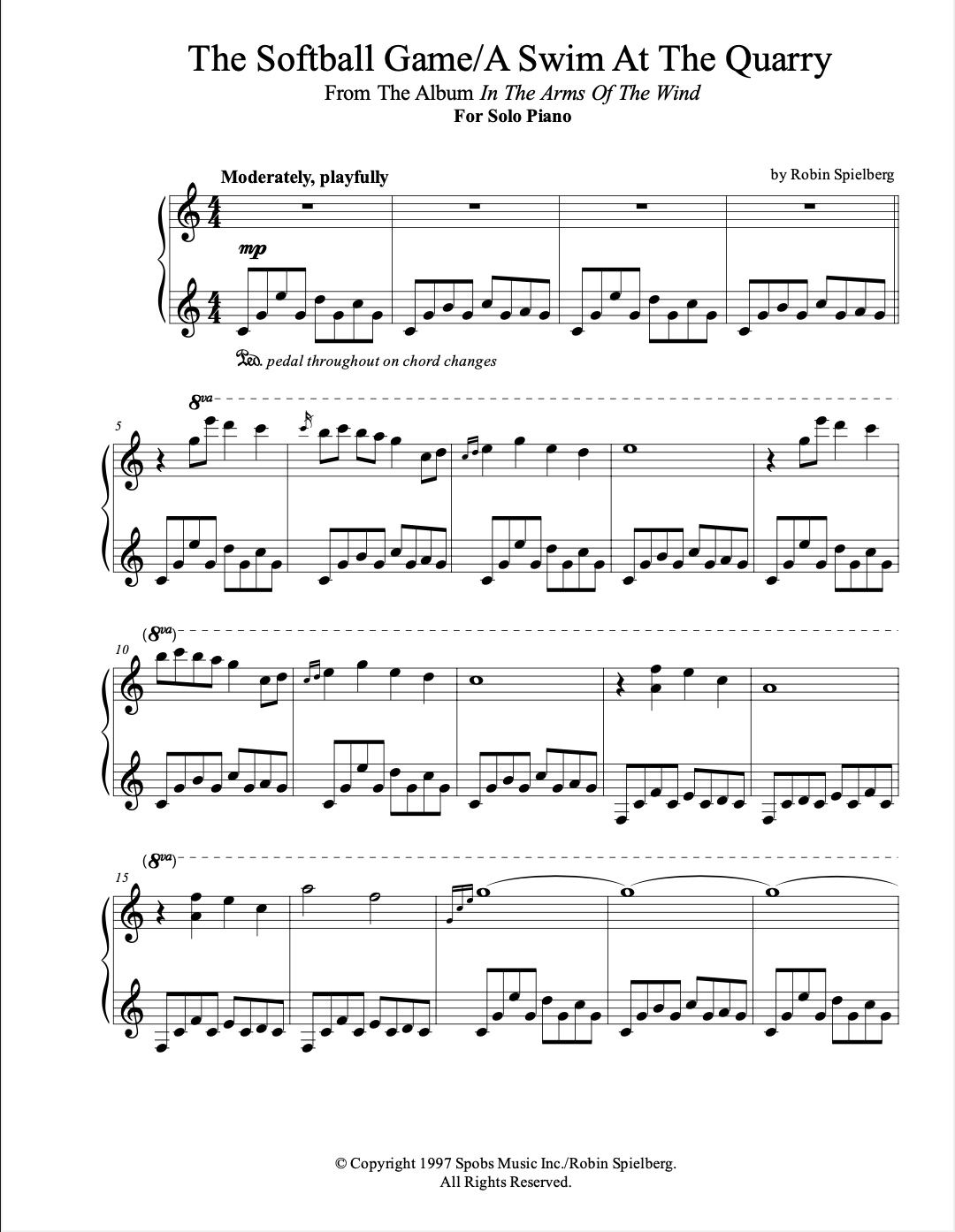 The Softball Game &#8211; Solo Piano