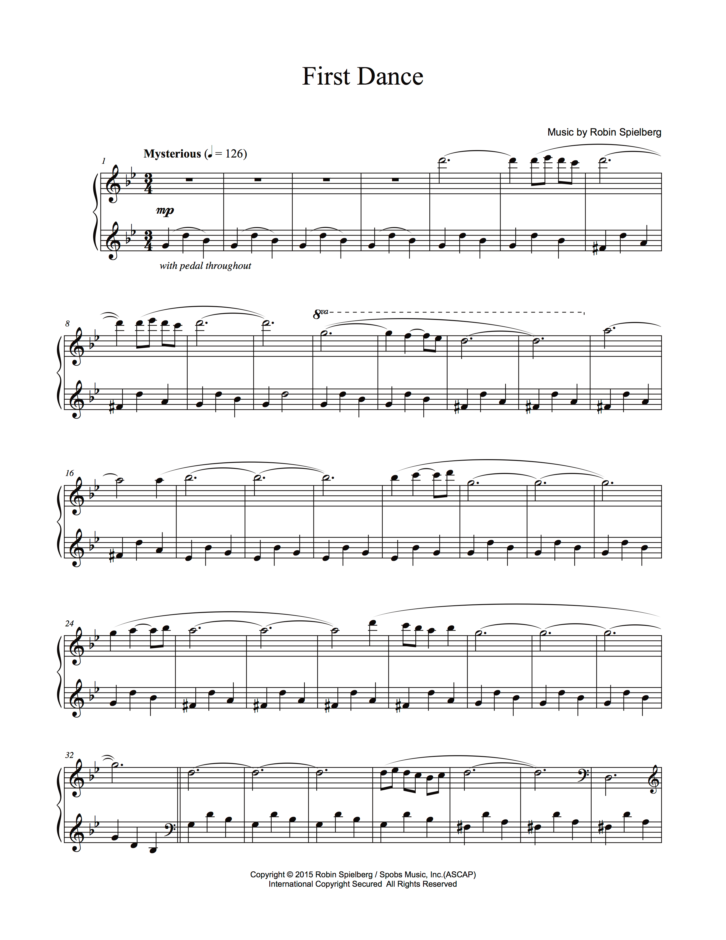 First Dance ~ Robin Spielberg ~ Piano Music Store